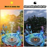Solar Fountain with Orange Flower & 7 Nozzles