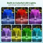 Large Floating Pond Fountain with LED Lights