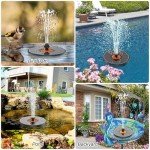 Solar Fountain with Orange Flower & 7 Nozzles