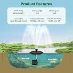Large Floating Pond Fountain with LED Lights