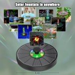 Solar Fountain with LED Lights for Gardens and Ponds