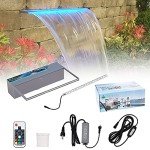 Lighted Acrylic Waterfall Pool Fountain with Remote