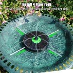 Solar Fountain with LED Lights for Gardens and Ponds