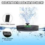Solar Fountain with LED Lights for Gardens and Ponds