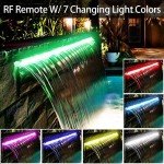 Lighted Acrylic Waterfall Pool Fountain with Remote