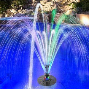 Yzert Colorful 12-Light Pond Fountain with Power Cord