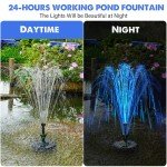 Yzert Colorful 12-Light Pond Fountain with Power Cord