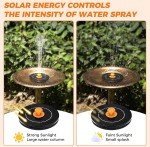 Upgraded Solar Bird Bath Fountain Pump