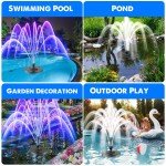Yzert Colorful 12-Light Pond Fountain with Power Cord