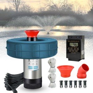 1HP Pond Fountain Aerator with Stainless Steel Pump