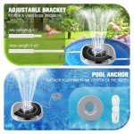 Upgraded Solar Bird Bath Fountain with Lights