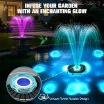 Upgraded Solar Bird Bath Fountain with Lights
