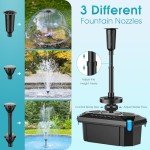 RGB Pond Fountain Kit with Filter and Pump 660GPH