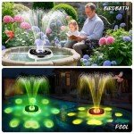 Upgraded Solar Bird Bath Fountain with Lights