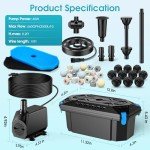 RGB Pond Fountain Kit with Filter and Pump 660GPH