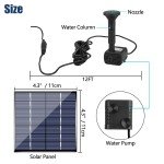 Solar Floating Fountain Pump for Bird Baths & Ponds