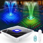 Large Solar Pool Fountain with Light Show