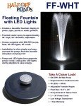 Compact Floating Fountain with LED Lights and Adjustable Spray