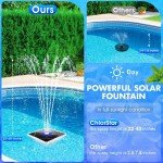 Large Solar Pool Fountain with Light Show