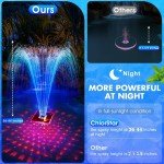 Large Solar Pool Fountain with Light Show