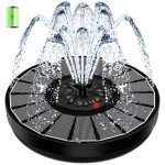 Solar Water Fountain with Battery Backup for Gardens
