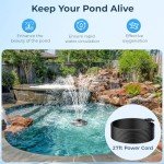 RGB LED Floating Pond Fountain with 3 Spray Modes
