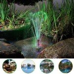 Electric Floating Pond Fountain with Colorful LED Lights