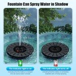 Solar Water Fountain with Battery Backup for Gardens