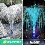 Electric Floating Pond Fountain with Colorful LED Lights