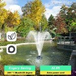 Electric Floating Pond Fountain with Colorful LED Lights