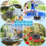 Solar Water Fountain with Battery Backup for Gardens