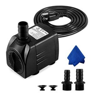 400GPH Submersible Fountain Pump with 3 Nozzles