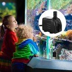 400GPH Submersible Fountain Pump with 3 Nozzles