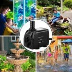 400GPH Submersible Fountain Pump with 3 Nozzles