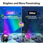 Solar RGB LED Pond Lights with Battery - 3 Pack