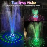 LanPool Floating Water Fountain with Underwater Lights
