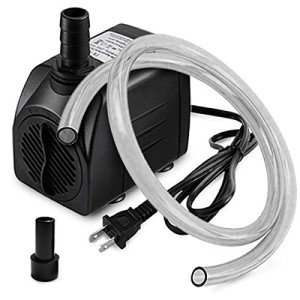 10W Submersible Pump with Tubing for Ponds