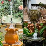 AISITIN Solar Fountain Pump with 6 Nozzles