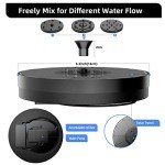 Solar Bird Bath Fountain with LED Lights & Nozzles