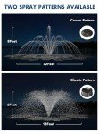 Large Pond Floating Fountain with LED RGB Lights