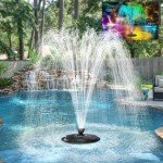 RGB LED Floating Pond Fountain with 30ft Cable