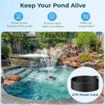 RGB LED Floating Pond Fountain with 30ft Cable