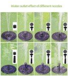 1.4W Solar Bird Bath Fountain Pump with 4 Nozzles