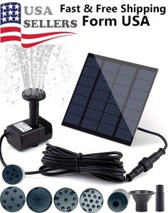 Solar Powered Floating Fountain for Garden Ponds