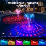 Upgraded Solar Floating Fountain with LED Lights