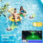 Upgraded Solar Floating Fountain with LED Lights