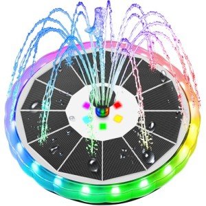 Solar Water Fountain with Disco LED Lights