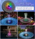Solar Floating Fountain with Flower and Nozzles