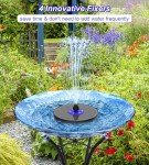 Solar Floating Fountain with Flower and Nozzles