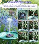 Solar Floating Fountain with Flower and Nozzles